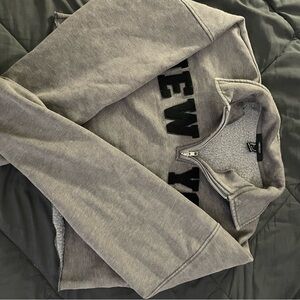 Gray Half-Zip NewYork Sweater